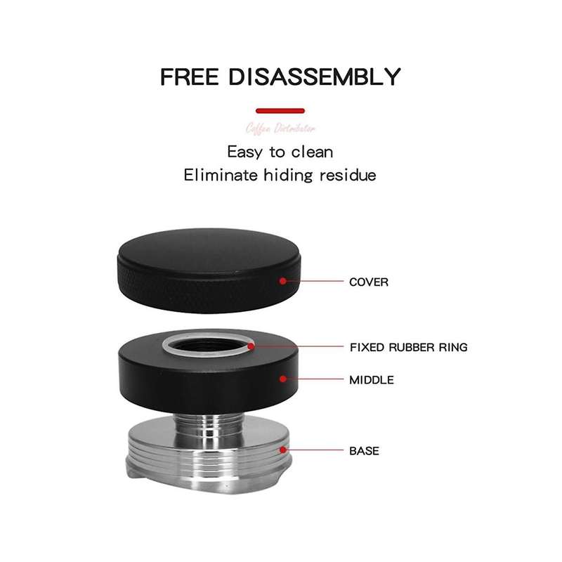 Coffee Distributor for 58mm Stainless Steel Base Detachable Base Espresso Coffee Accessories Barist