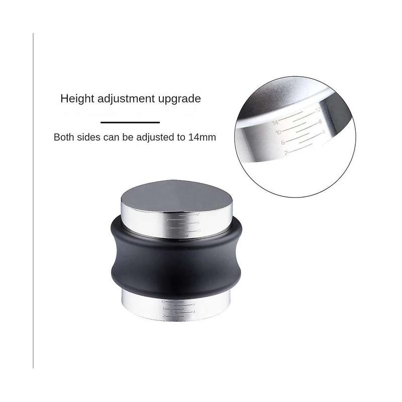 Coffee Distributor Tamper Dual Head Coffee Leveler Adjustable Depth Espresso Hand Taper for 54mm Po