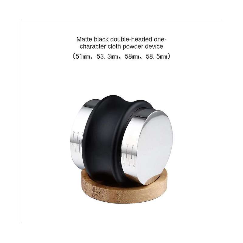 Coffee Distributor Tamper Dual Head Coffee Leveler Adjustable Depth Espresso Hand Taper for 54mm Po