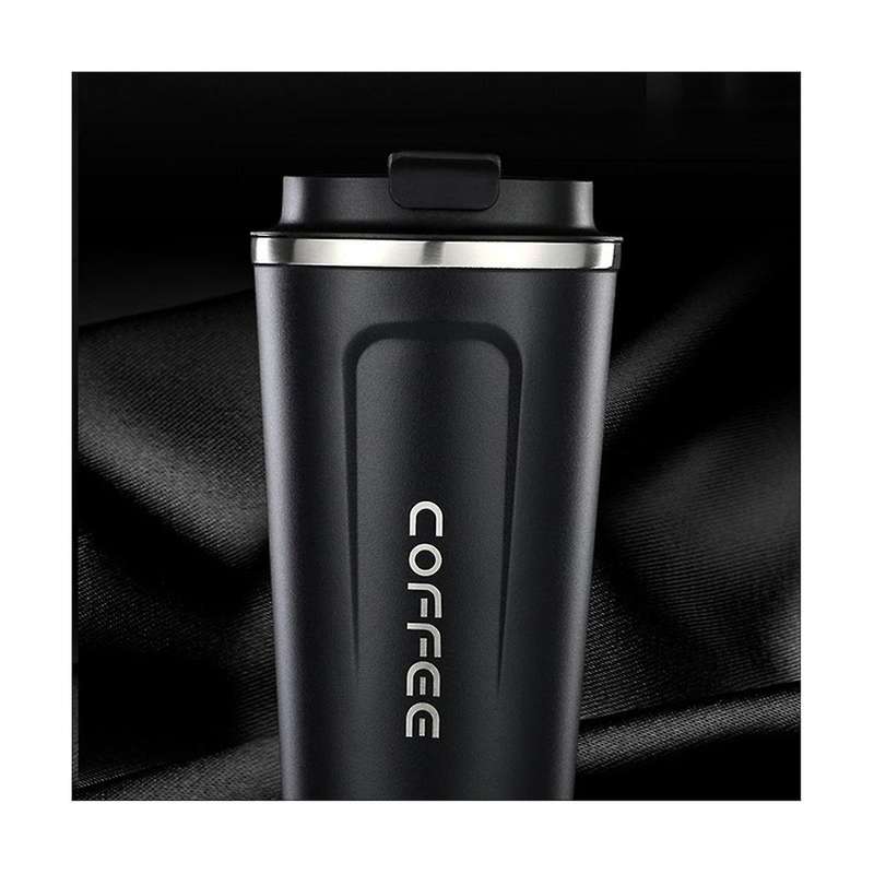 Coffee Cup with Cover Stainless Steel Silicone Metal Coffee Insulated Water Cup Portable Outdoor Por