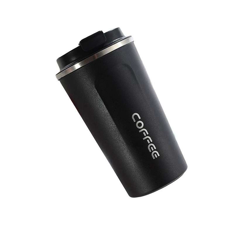 Coffee Cup with Cover Stainless Steel Silicone Metal Coffee Insulated Water Cup Portable Outdoor Por