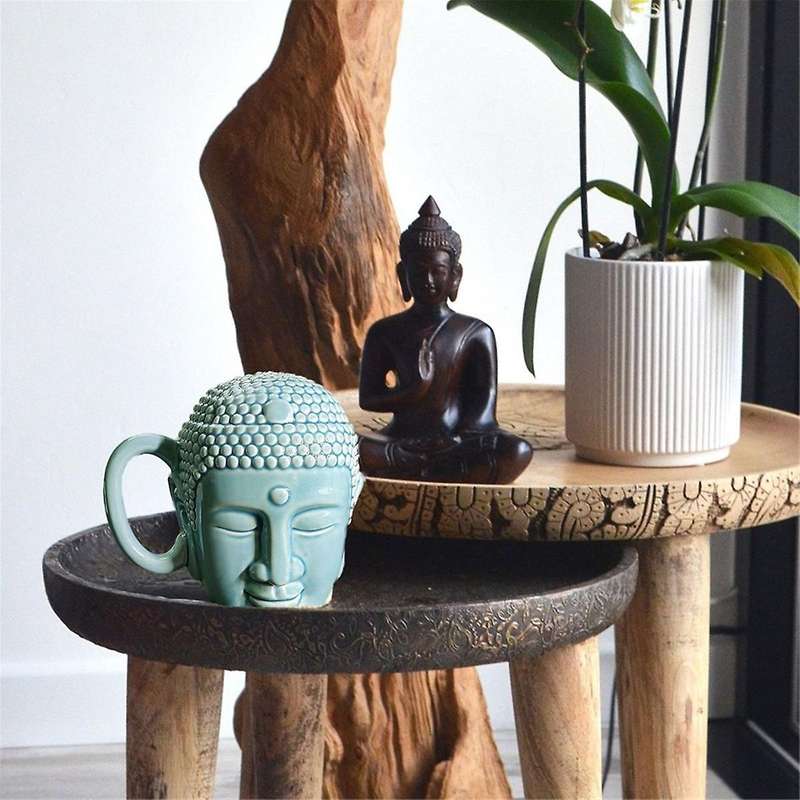 Coffee Cup Tathagata Buddha Shape Durable Buddha'S Head Cup Buddha Head Cup Ceramic Cup