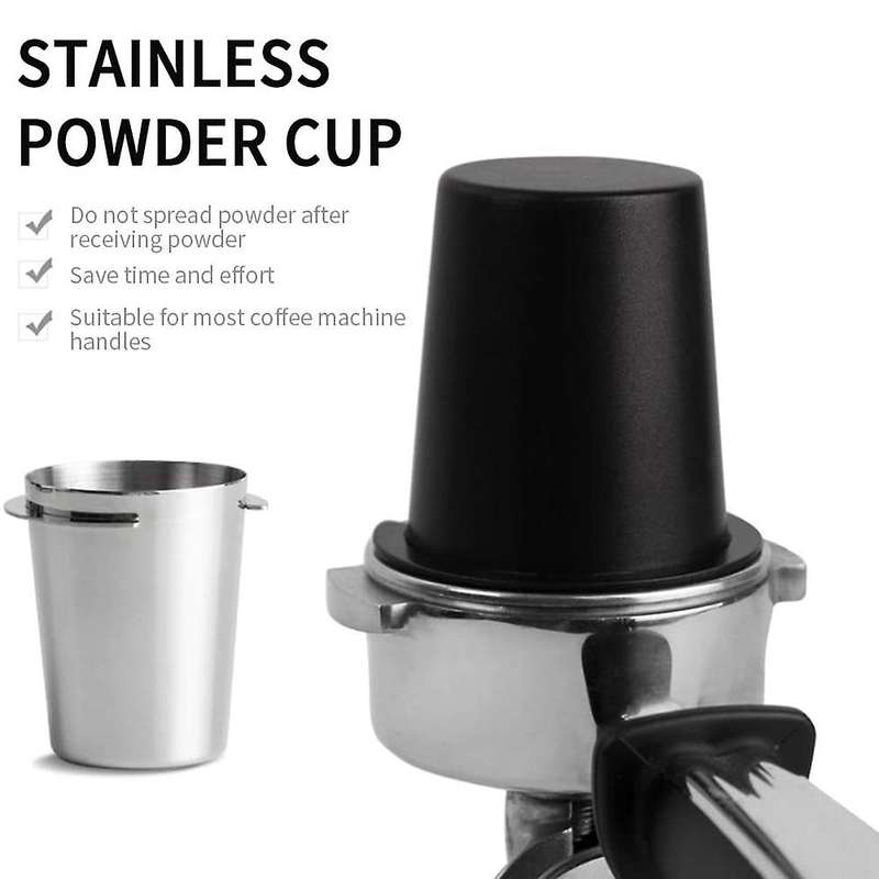 Coffee Dosing Cup, Stainless Steel Dosing Cup Powder Feeder Cup Part Espresso Coffee Machine Accesso