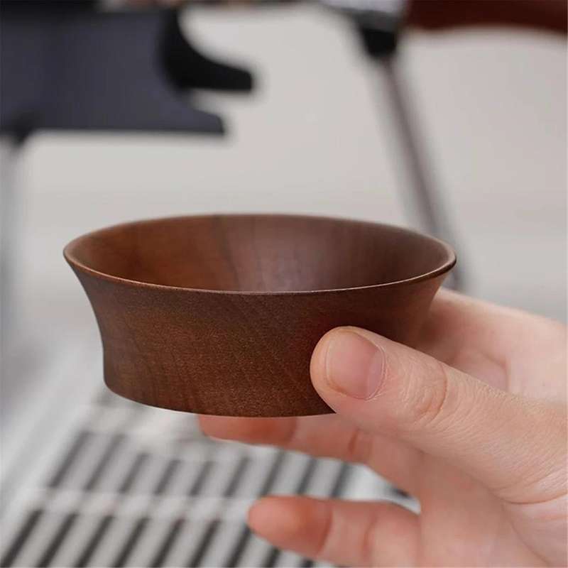 Coffee Dosing Ring Funnel Magnetic 53MM Walnut for E61 Portafilter Espresso Accessories