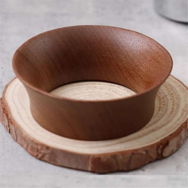 Coffee Dosing Ring Funnel Magnetic 51MM Walnut for E61 Portafilter Espresso Accessories