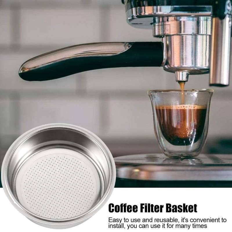Coffee Filter,51mm Stainless Steel Coffee Filter Cup Basket,Non-Pressure Coffee Maker Filters,Coffee