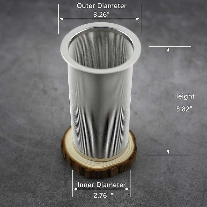 Coffee Filtesr for Wide Mouth Stainless Steel Ultra Fine Mesh Tea with Fruit Infuser Ice Coffee Mak