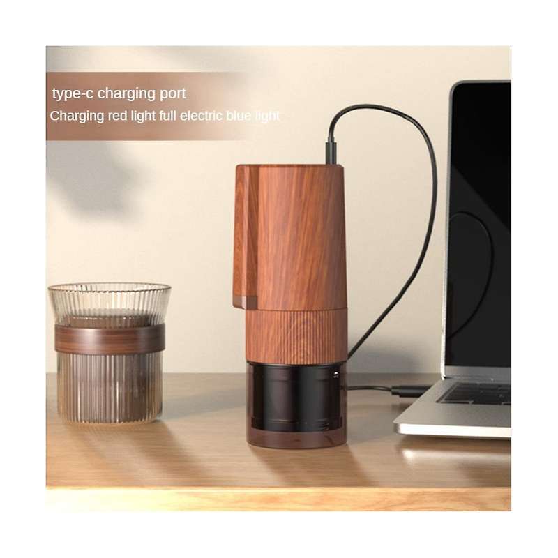 Coffee Grinder Electric Espresso Coffee Bean Grinder Powder Bin Retractable Automatic Portable Rech