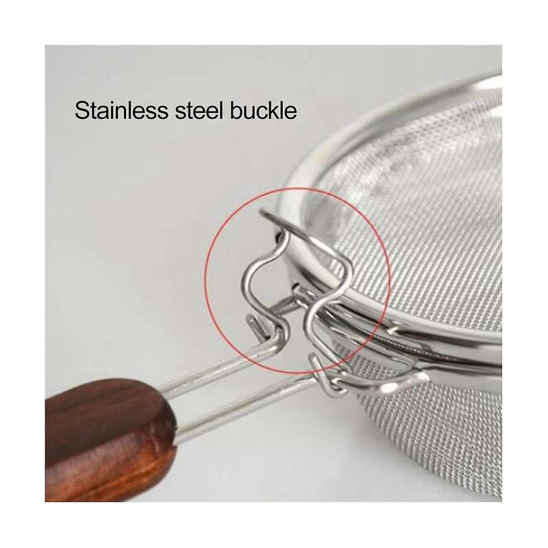 Coffee Filters Wooden Handle Stainless Steel Coffee Roaster Net Fried Bean Roasting Net Home Open Fi