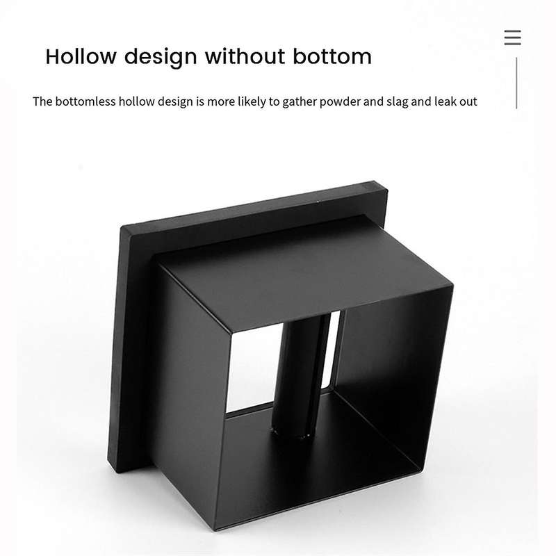 Coffee Grounds Box Desktop Embedded Hollow Bottomless Grounds Box Square Stainless Steel Coffee Knoc