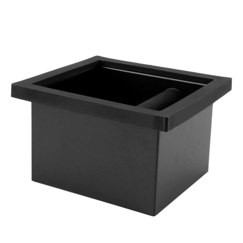 Coffee Grounds Box Desktop Embedded Hollow Bottomless Grounds Box Square Stainless Steel Coffee Knoc