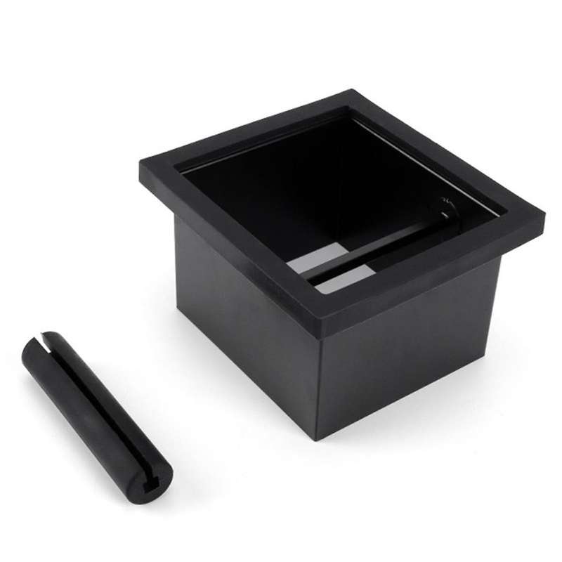 Coffee Grounds Box Desktop Embedded Hollow Bottomless Grounds Box Square Stainless Steel Coffee Knoc