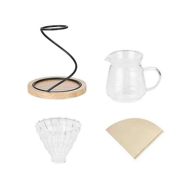 Coffee Hand Pouring Stand Glass Hand Pouring Coffee Pot Set Coffee Filter Cup Sharing Pot Brewing Po