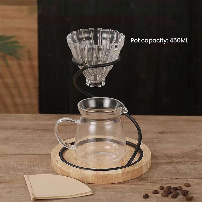 Coffee Hand Pouring Stand Glass Hand Pouring Coffee Pot Set Coffee Filter Cup Sharing Pot Brewing Po