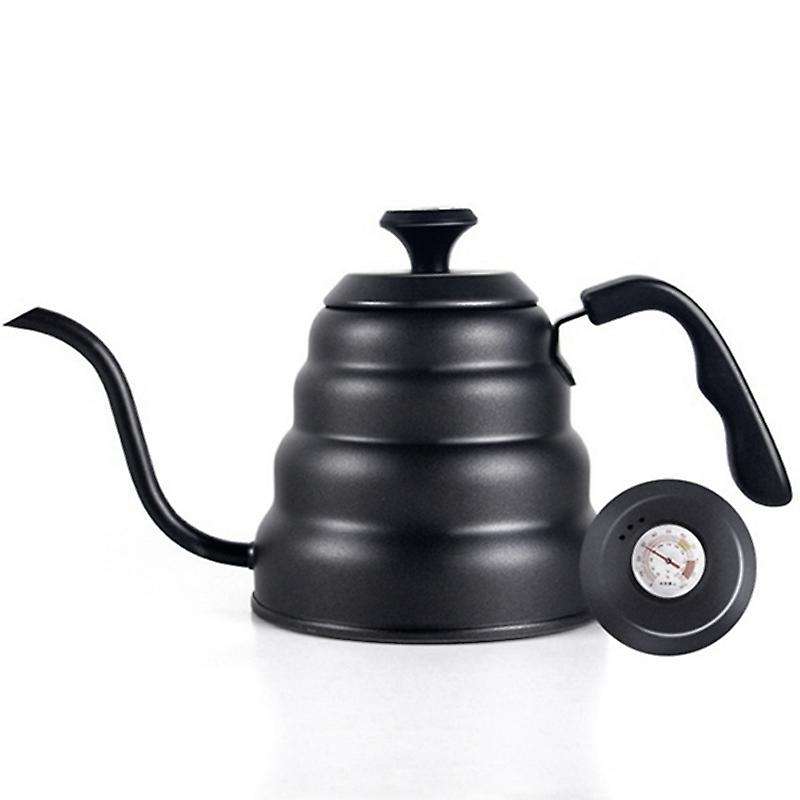 Coffee Kettle 1L Stainless Steel Pour over Coffee Pot Kettle Drip Kettle with Thermometer for Home O