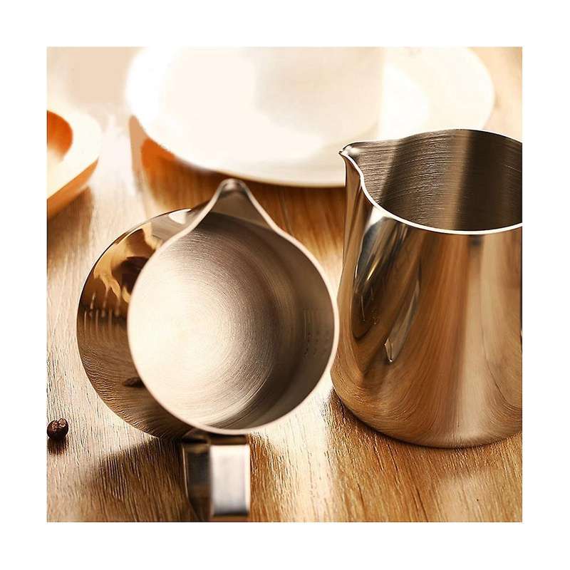 Coffee Latte Cup 304 Stainless Steel Electroplated Pointed Mouth Italian Whipped Milk Latte Cup Mil