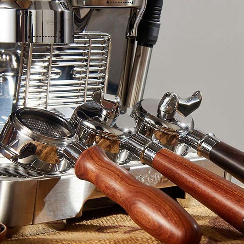 Coffee Machine Handle Stainless Steel 58mm E61 Universal Single Mouth Double Mouth Bottomless Handle
