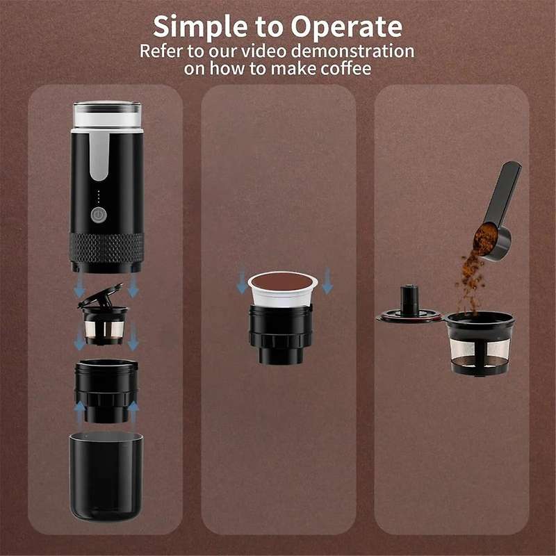 Coffee Maker Electric Capsule Ground Coffee Brewer Portable Coffee Machine Fit Coffee Powder and Cof
