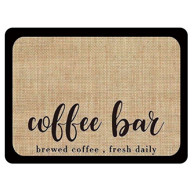 Coffee Mat Coffee Bar Mat - Hide Stain Absorbent Rubber Backed Quick Drying Mat Fit Under Coffee Mak