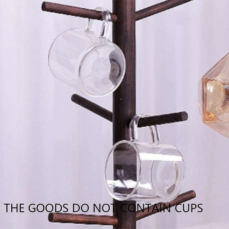 Coffee Mug Holder,coffee Mug Tree,coffee Organizer Station with 6 Hooks,bamboo Coffee Mug Holders F