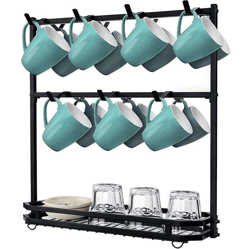 Coffee Mug Holder Kitchen Storage Hook Cabinet Decor Sign Cup Rack Useful Wine Glass Hangerpunch-fr