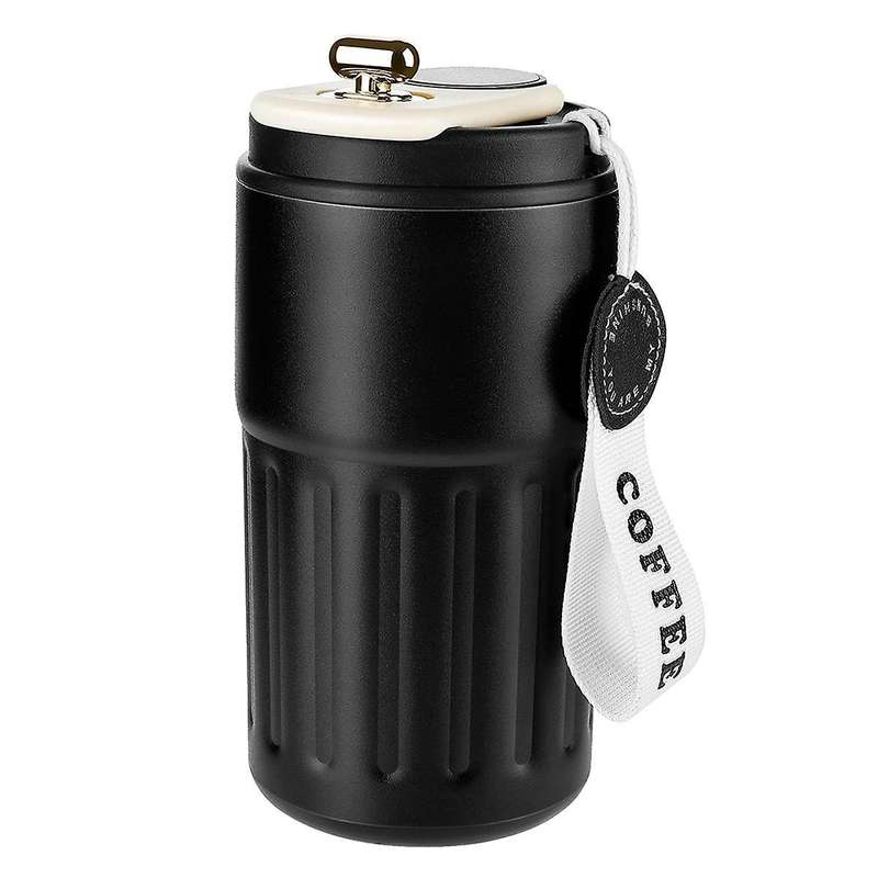 Coffee Mug Digital Display Bottles 410ml Stainless Steel Mug Insulated Vacuum Thermal Mug Leakproof