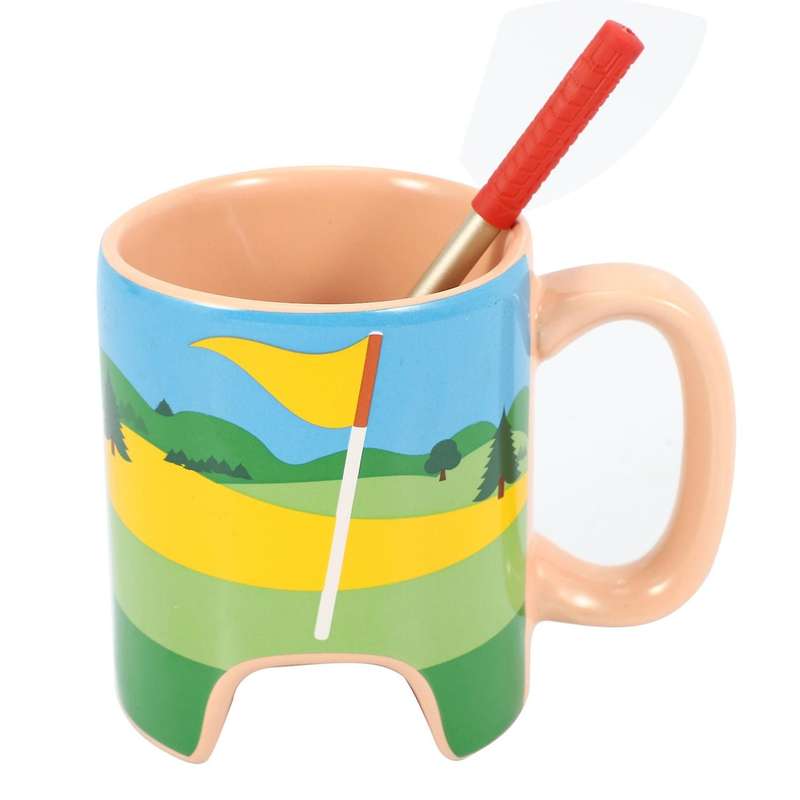 Coffee Mug Golf Golf Ceramic Cup Funny Pink Coffee Mug Office Casual Ceramic Cup Golf Stick Pen Birt