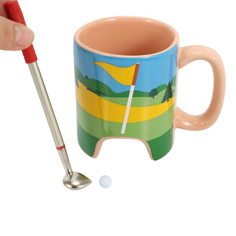 Coffee Mug Golf Golf Ceramic Cup Funny Pink Coffee Mug Office Casual Ceramic Cup Golf Stick Pen Birt