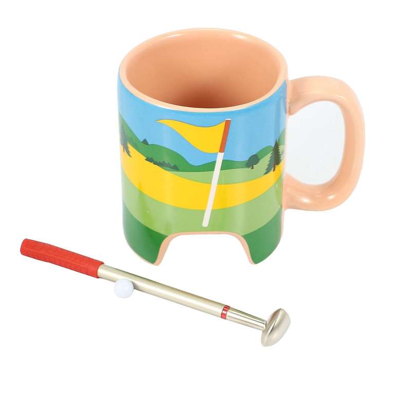 Coffee Mug Golf Golf Ceramic Cup Funny Pink Coffee Mug Office Casual Ceramic Cup Golf Stick Pen Birt