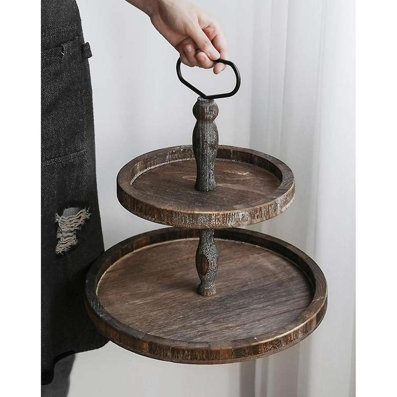 Coffee Party Dining Room Table Tea Home Decorative Organizer Breakfast for Kitchen Countertop Wood T