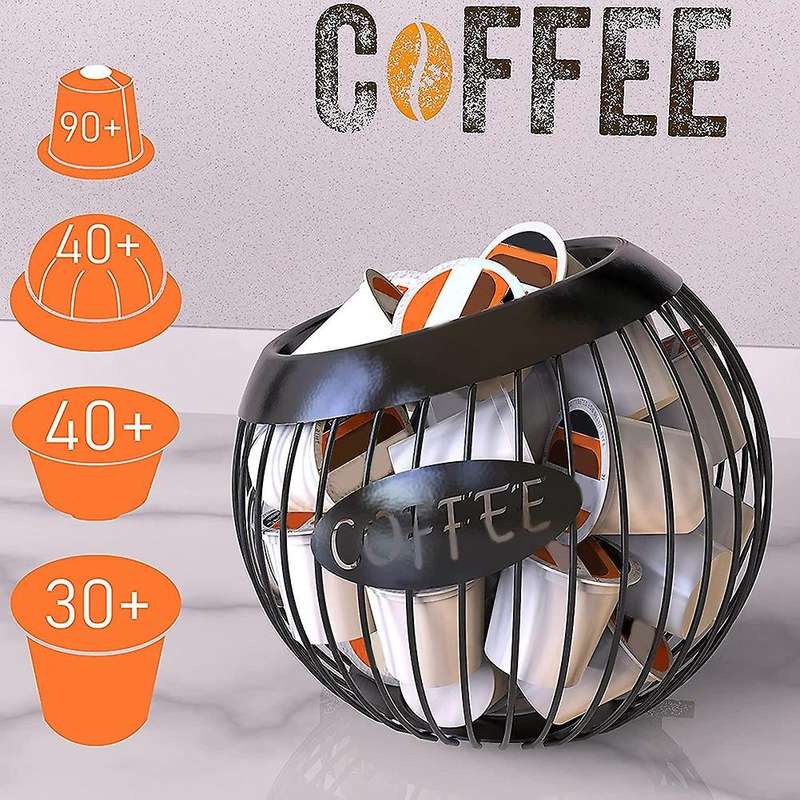 Coffee Pod Holder, Large Capacity K Cup and Espresso Coffee Organizer