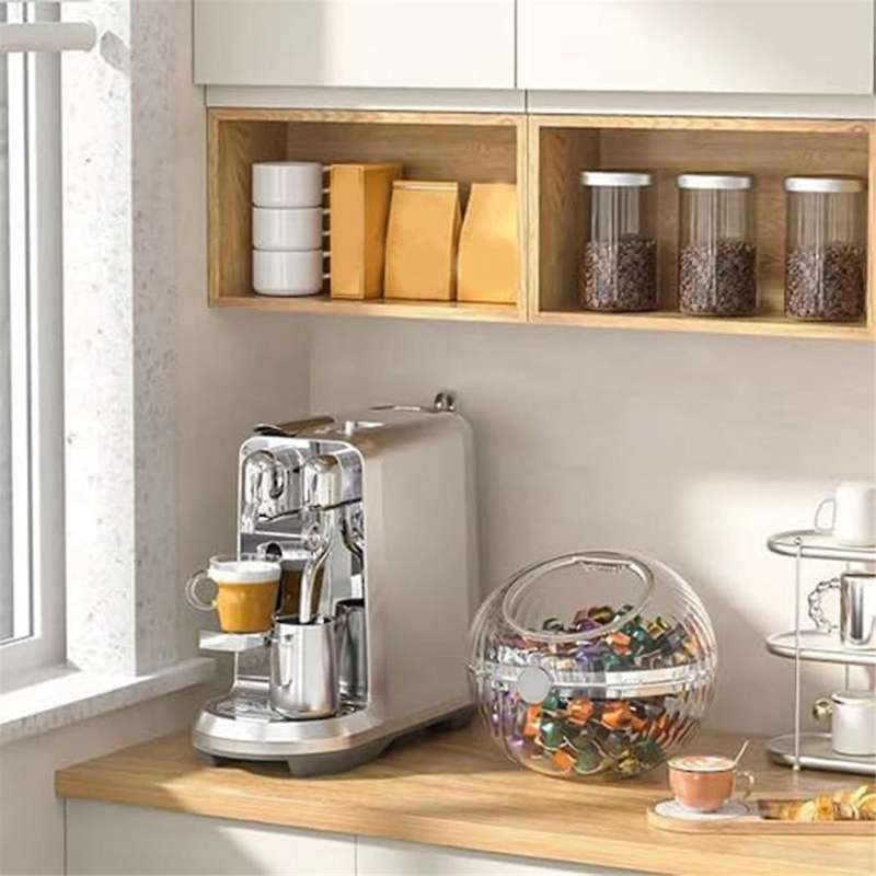Coffee Pod Holder with Lid, Clear Plastic Coffee Pod Storage Box Hand Plastic, Stylish and High-volu