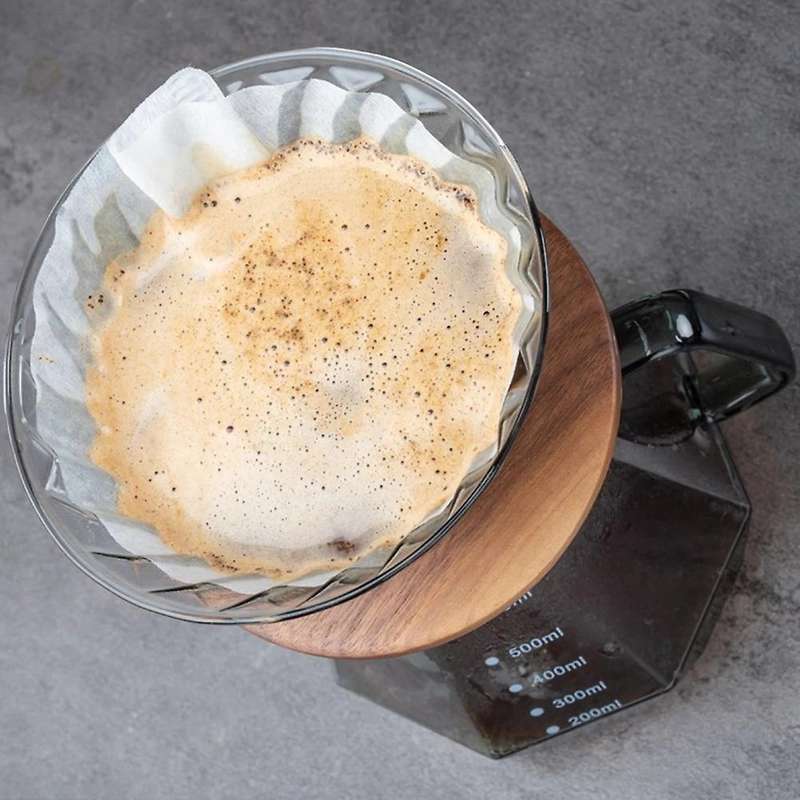 Coffee Obsidian Diamond Hand-Brewed Coffee Sharing Pot Filter Cup with Wood Stand Cloud Hand-Brewed