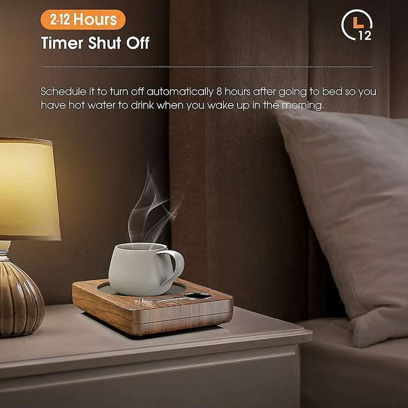 Coffee Mug Warmer - Coffee Warmer for Desk 2-12 Hrs Timer Auto Shut Off-Electric Cup Warmer for Off