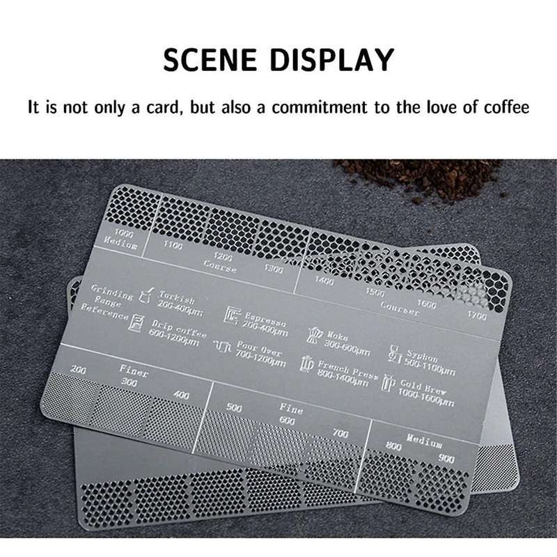 Coffee Powder Grinding Thickness Reference Comparison Card Grinder Grinding Powder Thickness Compari