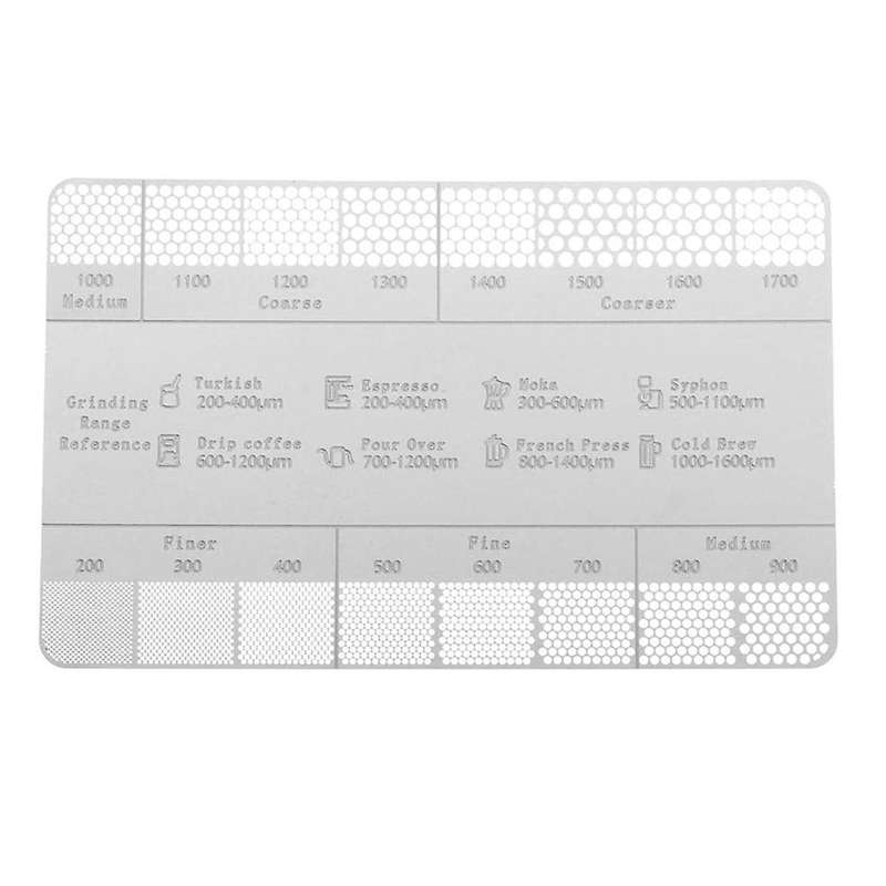 Coffee Powder Grinding Thickness Reference Comparison Card Grinder Grinding Powder Thickness Compari