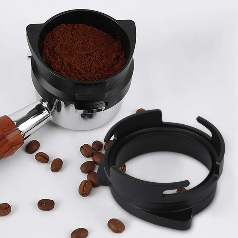 Coffee Ring,54mm Espresso Dosing Funnel Universal Coffee Receiving Dosing Ring Coffee Machine Silve