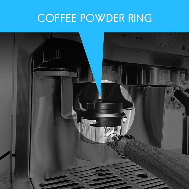 Coffee Ring,54mm Espresso Dosing Funnel Universal Coffee Receiving Dosing Ring Coffee Machine Silve