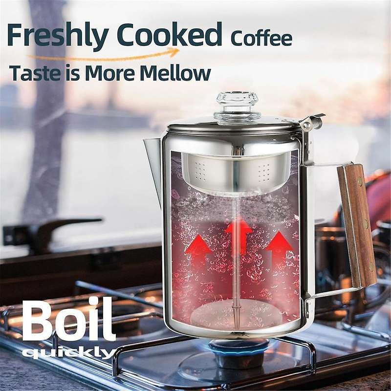 Coffee Pot Stovetop Coffee Maker Percolator Campfire Coffee Pot Stainless Steel Coffee Pot Camping O