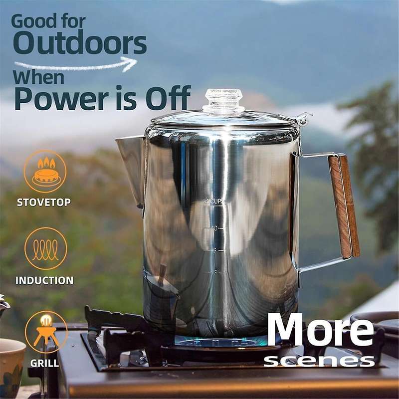 Coffee Pot Stovetop Coffee Maker Percolator Campfire Coffee Pot Stainless Steel Coffee Pot Camping O