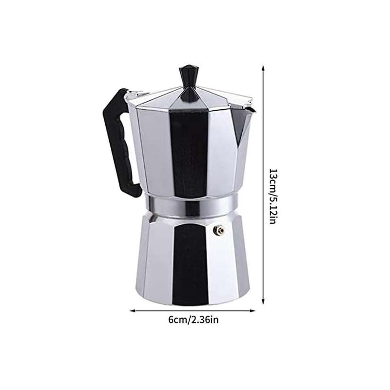 Coffee Pot Espresso Maker Moka Pot, Stovetop Espresso Maker for Great Flavored Espresso for Electric