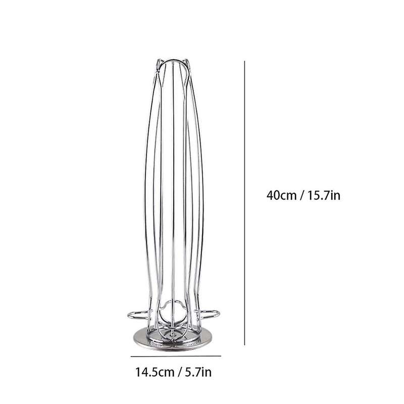 Coffee Pod Stand Coffee Pod Holder Rotatable Display Storage Metal Stand Rack Plating Stainless Curv