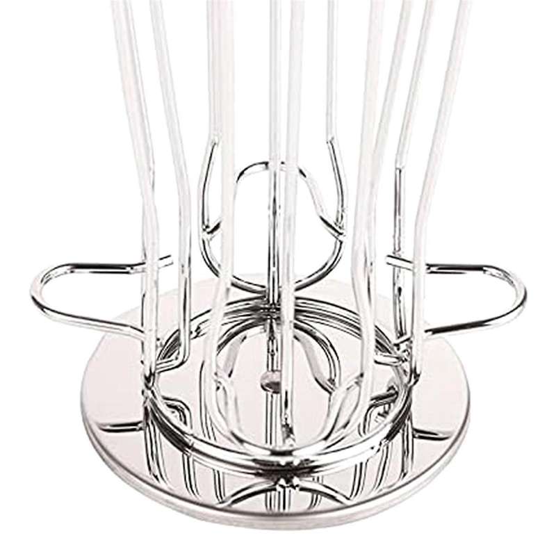 Coffee Pod Stand Coffee Pod Holder Rotatable Display Storage Metal Stand Rack Plating Stainless Curv