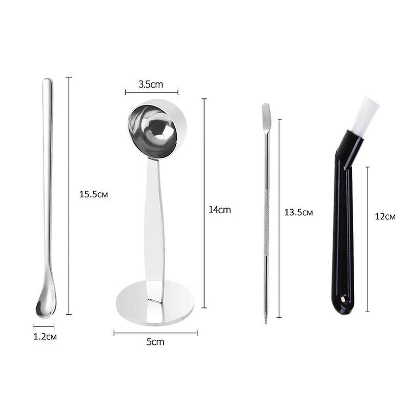 Coffee Spoon Tool Kit Coffee Tamper Spoon Stirring Spoon Coffee Art Pen Dual Head Coffee Tamping Sc
