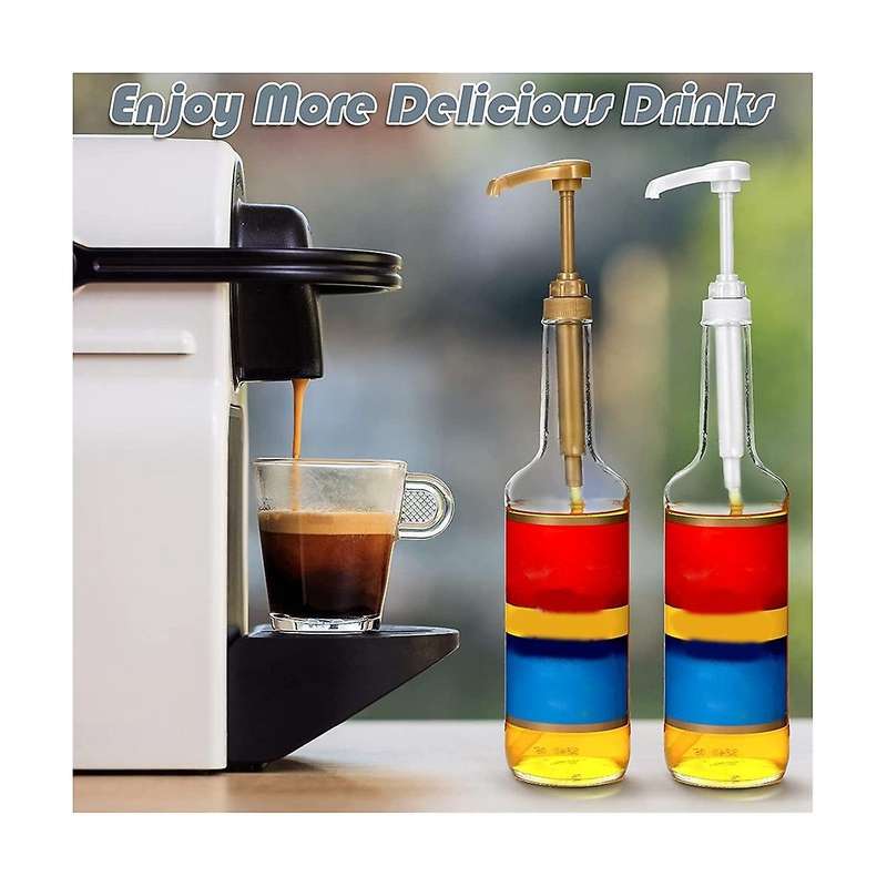 Coffee Syrup Pump Dispenser for Coffee Syrup Fits 750ml/25.4 Oz Skinny, for Adding Syrup to Coffee