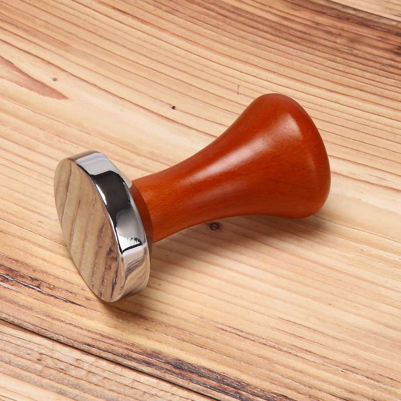 Coffee Tamper Wooden Handle Barista Espresso Machine Grinder 51mm for Coffee and Espresso Powder Ha