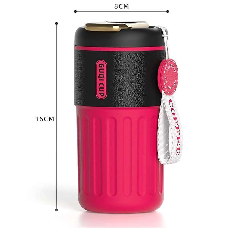 Coffee with Temperature Display, Portable Reusable Stainless Steel Coffee Cup, Leak-proof Lid, Easy