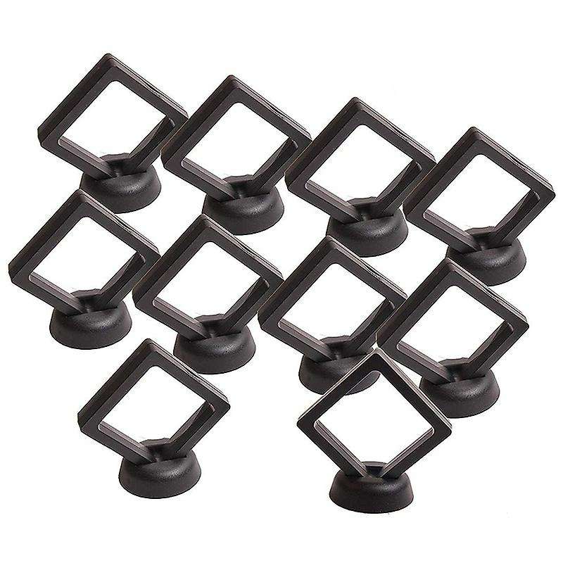Coin Display Box - 20 3D Floating Frame Display Holder with Stands for , AA Medallions, Jewelry, Bl