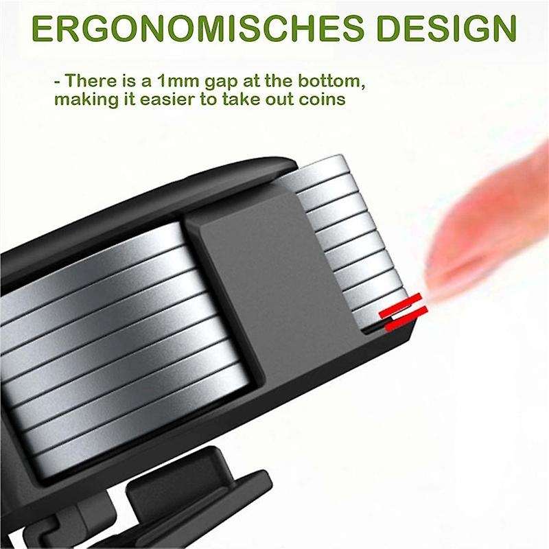 Coin Dispenser - Portable Coin Case with Clip, Change Holder Minimalist Coin Collection Wallet (