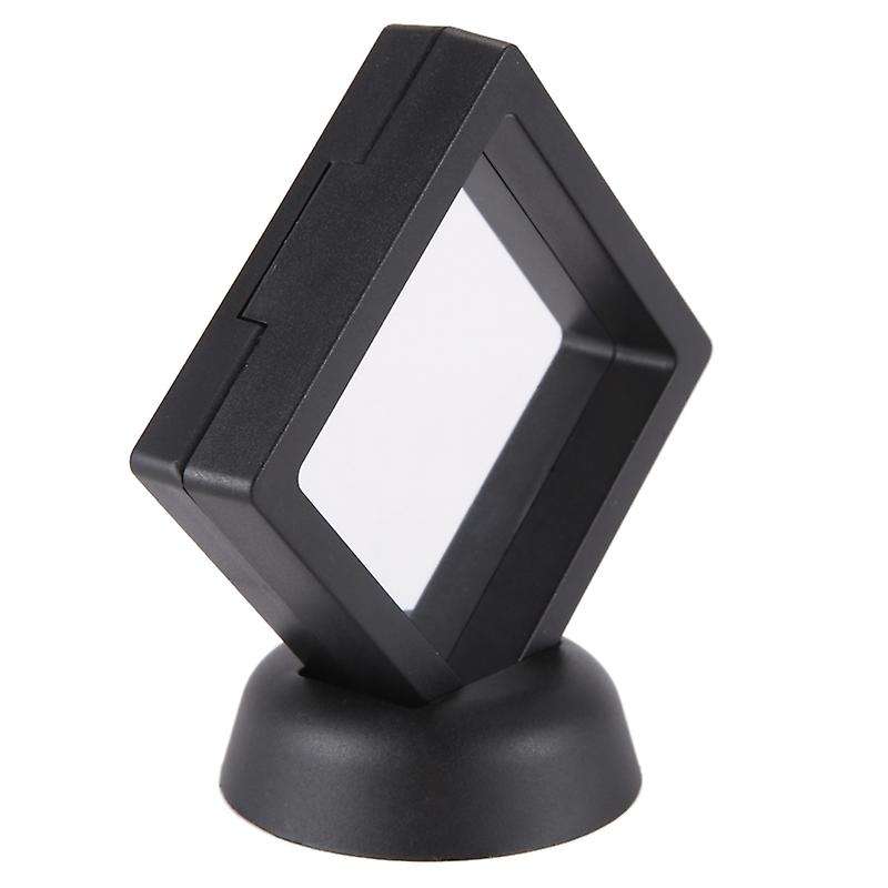 Coin Display Box - Set Of 30 Frame Display Holder with Stands Black